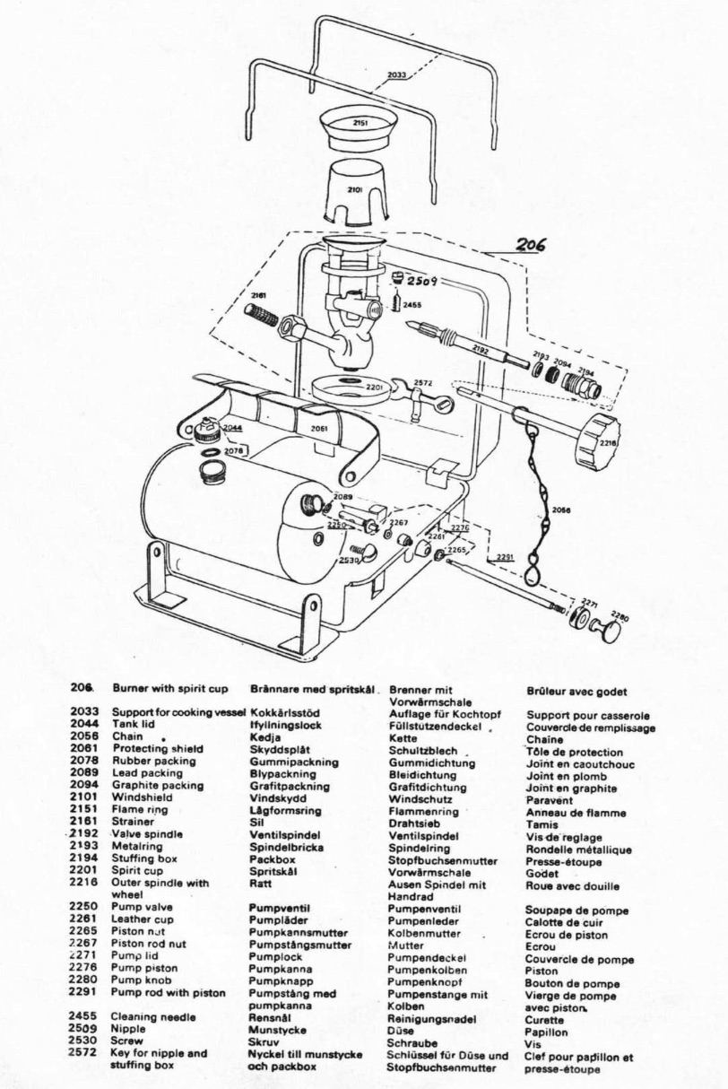 Stove parts optimus Stoves