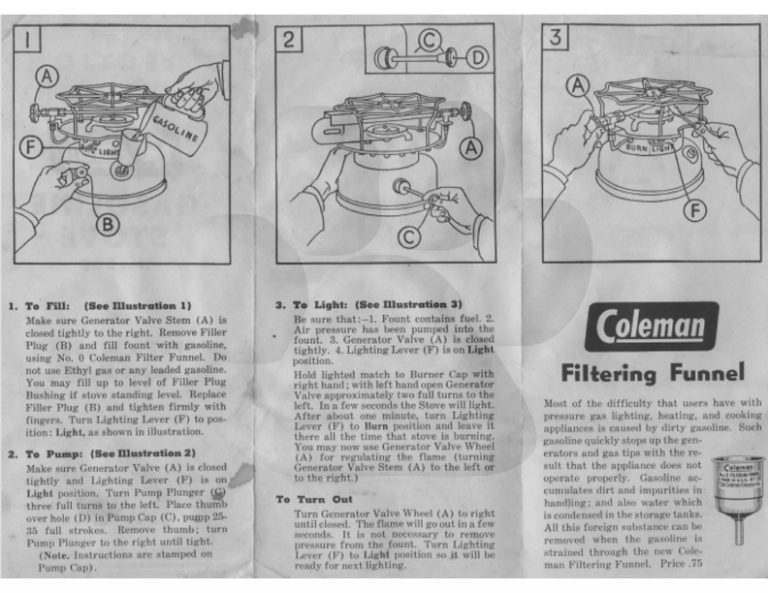 Coleman Stove Instructions BernieDawg Stove Lab