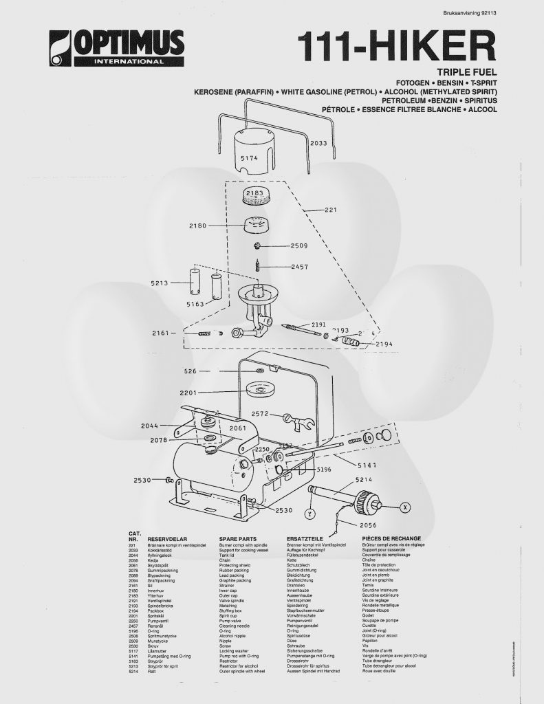 Optimus 111t Stove Manual And Instructions Berniedawg Stove Lab